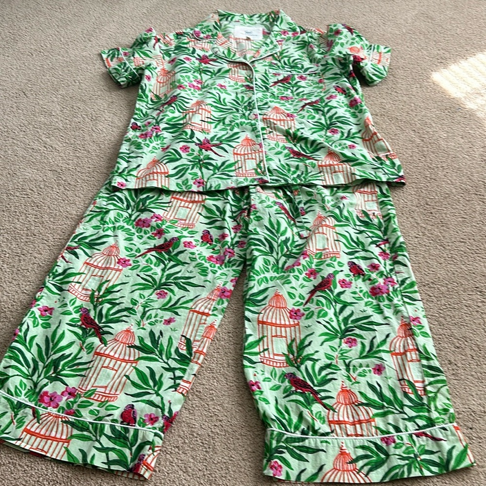 Tropical Print Pajama Set